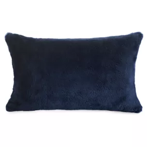 Poszewka na poduszkę 30x50 cm czarna z miękkiej futrzanej tkaniny NINA Eurofirany