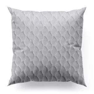 Poszewka szyta JEROME naturalna z tkaniny o symetrycznym wzorze 3D i lekkim połyskiem