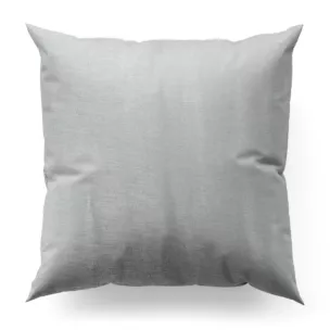 Poszewka na wymiar srebrna z tkaniny z mieszanką lnu i wiskozy, w stylu eko, z delikatnym połyskiem
