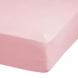 Prześcieradło jersey z gumką 120x200 cm z bawełny kolor pudrowy 140 g/m2 ADELA Eurofirany