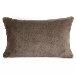 Poszewka na poduszkę 30x50 cm beżowa z miękkiej futrzanej tkaniny NINA Eurofirany