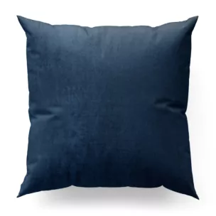 Poszewka na wymiar granatowa z miękkiej półmatowej tkaniny welwetowej