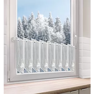 Tkanina firanowa zazdrostka z świątecznym haftem Eurofirany