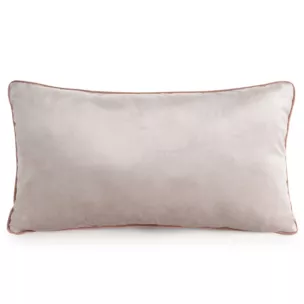 Poduszka 30 x 50 cm welwetowa pudrowa z kontrastującą lamówką GAJA 3 Eurofirany