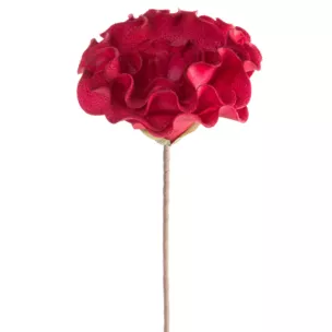 Kwiat sztuczny bordowy z plastycznej pianki foamiran 65 cm Eurofirany