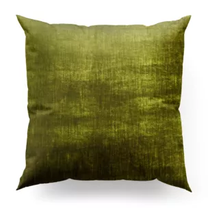 Poszewka szyta SAFARI 1 oliwkowa z miękkiej welwetowej tkaniny z połyskiem i poziomym prążkiem
