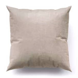 Poszewka szyta ITALIA beżowa z tkaniny welwetowej o delikatnym połysku