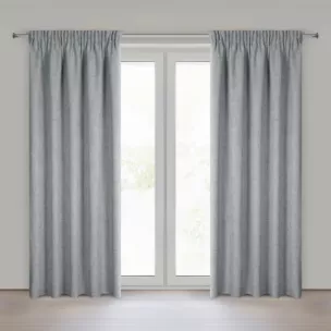 Zasłona srebrna w stylu eko 140x270 cm taśma JULA2 Eurofirany