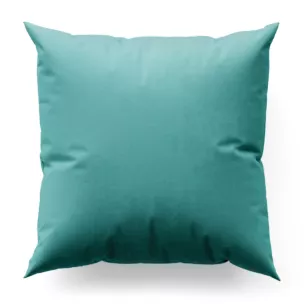 Poszewka szyta LUXOR jasnoturkusowa z eleganckiej lśniącej tkaniny o drobnym splocie