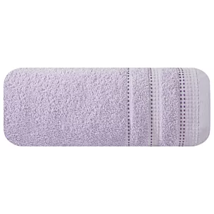Ręcznik kąpielowy 70x140 cm bawełniany kolor liliowy z ozdobnym stębnowaniem 500 g/m2 POLA Eurofirany