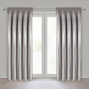 Zasłona beżowa z błyszczącego welwetu 140x270 cm taśma - CAMERON Eurofirany