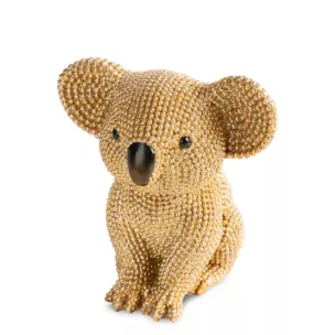 Figurka złota Koala o drobnym strukturalnym wzorze 8x8x10 cm ELDO 2 Eurofirany