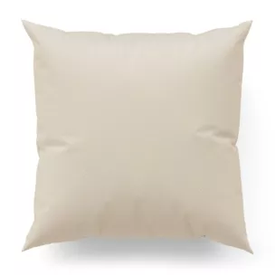Poszewka szyta kremowa z gładkiej tkaniny zaciemniającej typu dimout