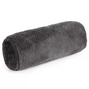 Poduszka wałek 15x45 cm stalowa z miękkiej futrzanej tkaniny  NINA Eurofirany