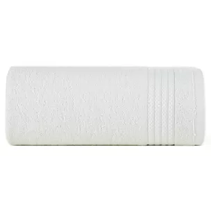 Ręcznik do rąk 30x50 cm bawełniany kolor kremowy zdobiony błyszczącą bordiurą 550 g/m2 LARIS Eurofirany