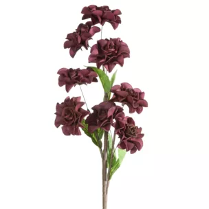 Kwiat sztuczny ciemnofioletowy z plastycznej pianki foamiran 65 cm Eurofirany