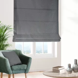 Roleta rzymska szara z tkaniny w drobny połyskliwy wzór