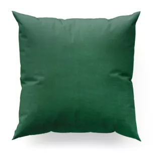 Poszewka szyta ITALIA zielona z tkaniny welwetowej o delikatnym połysku
