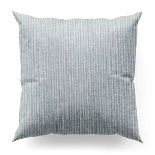 Poszewka na wymiar jasnopopielato turkusowa z matowej tkaniny o grubym splocie z efektem melanżu