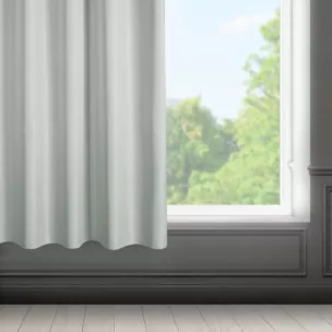 Zasłona srebrna z matowej gładkiej tkaniny 140x175 cm taśma RITA Eurofirany