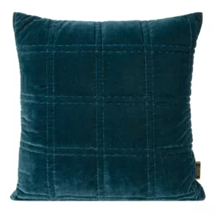 Poszewka na poduszkę 45x45 cm welwetowa przeszywana w geometryczny wzór granatowa KRISTIN1 EUROFIRANY PREMIUM Eurofirany