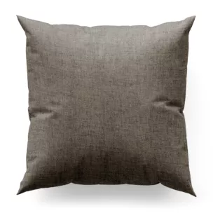 Poszewka szyta szarobeżowa z tkaniny w stylu ekologicznym z efektem melanżu