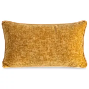 Poszewka na poduszkę 30x50 cm miodowa z szenilowej garbowanej tkaniny ROSI Eurofirany
