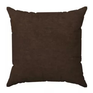 Poszewka szyta DORA - HIT ciemnobrązowa z miękkiej tkaniny o welurowej strukturze