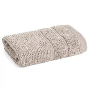 Ręcznik do rąk 30x50 cm bawełniany kolor beżowy w błyszczące paseczki AMIRA Eurofirany