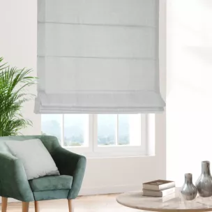 Roleta rzymska naturalna z tkaniny szenilowej o wyraźnym splocie