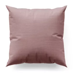 Poszewka szyta ciemnoróżowa z miękkiej tkaniny o naturalnym splocie w stylu ekologicznym