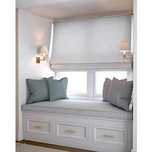 Roleta rzymska naturalna tkanina zaciemniająca, strukturalna typu dimout