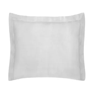 Poszewka na poduszkę 50x70 cm bawełniana z satynowym połyskiem i ozdobną kantą jasnoszara NOVA COLOUR Eurofirany