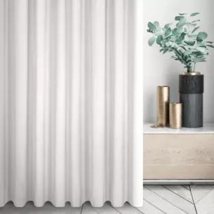 Zasłona szyta na taśmie fala srebrna z tkaniny strukturalnej z delikatnym połyskiem