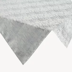 Obrus srebrny 140x260 cm żakardowy ALINA z subtelnym delikatnym wzorem przecierki