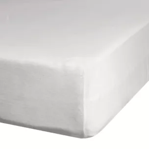 Prześcieradło jersey z gumką 90x200 cm z bawełny kolor kremowy 140 g/m2 Eurofirany