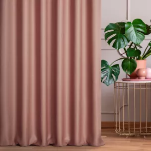 Zasłona szyta na taśmie fala ceglasta z tkaniny typu dimout o średnim stopniu zaciemnienia