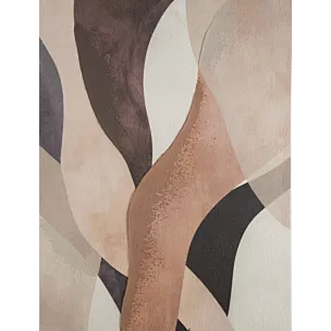 Obraz abstarkcja beżowo, brązowy ręcznie malowany na płótnie 60x80 cm Eurofirany
