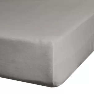 Prześcieradło jersey z gumką 140x200 cm z bawełny kolor srebrny 190 g/m2 Eurofirany Premium