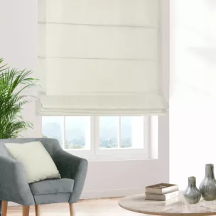 Roleta rzymska CANDY kremowa z tkaniny z strukturalnym spolotem