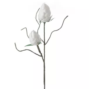 Sztuczny kwiat dekoracyjny KARCZOCH biały Eurofirany