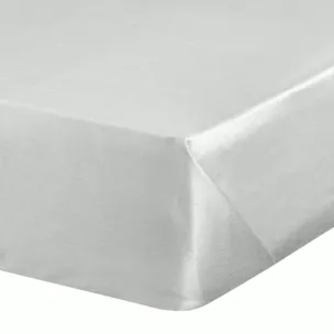 Prześcieradło gładkie bez gumki 160x210 cm z satyny bawełnianej kolor jasnoszary 125 g/m2 NOVA Eurofirany