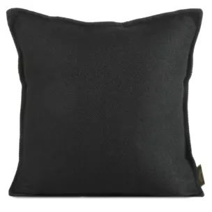 Poszewka na poduszkę 45x45 cm czarna z żakardowej tkaniny z drobnym wzorem LUNA Eurofirany