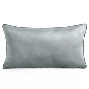 Poduszka 30 x 50 cm welwetowa stalowa z kontrastującą lamówką GAJA 3 Eurofirany