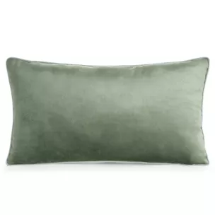 Poduszka 30 x 50 cm welwetowa oliwkowa z kontrastującą lamówką GAJA 3 Eurofirany