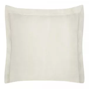 Poszewka na poduszkę 40x40 cm bawełniana z satynowym połyskiem i ozdobną kantą beżowa NOVA COLOUR Eurofirany