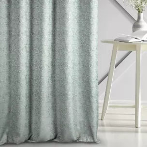 Zasłona szyta na taśmie fala DORIANA srebrna z tkaniny o dwukolorowym nieregularnym wzorze