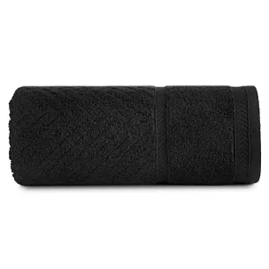 Ręcznik kąpielowy 50x90 cm bawełniany kolor czarny ze wzorem zygzaka 500 g/m2 KALIA Reina Line Eurofirany
