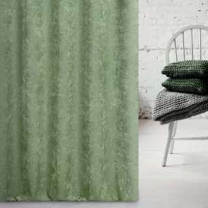 Miękka szenilowa tkanina zasłonowa o strukturalnym splocie i subtelnym połysku Eurofirany