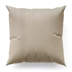 Poszewka szyta jasnobeżowa z tkaniny z dodatkiem połyskującej nici, z widocznym ozdobnym splotem